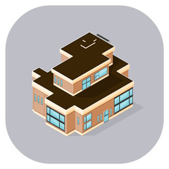 Isometric vector icon illustration of a house.
Generic modern home icon concept.