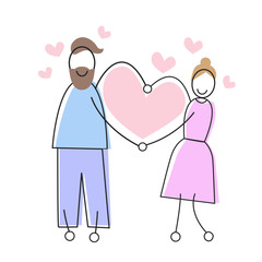 Couple Love Embrace Heart Shape Valentine