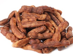 Ripe sweet tamarind On White Background