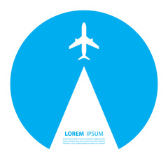 Airplane logo design. Airline logo design. Sky travel, travel agency logo, vector logo template.