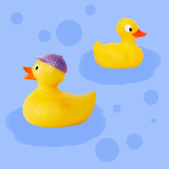 duck tale seamless pattern yellow rubber