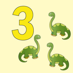 Number three. Three dinosaur (Brachiosaurus ).