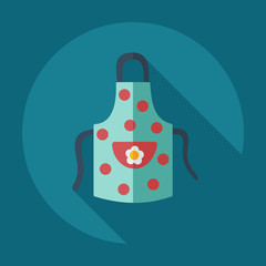 Flat modern design with shadow icons apron