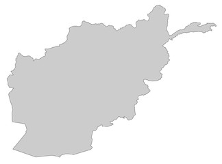 Karte von Afghanistan - Grau (einzeln)