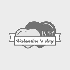 Valentines day greeting card, label, badge, symbol, logo concept