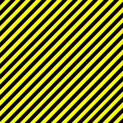 Industrial striped road warning yellow-black pattern vector