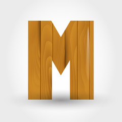 wood letter M