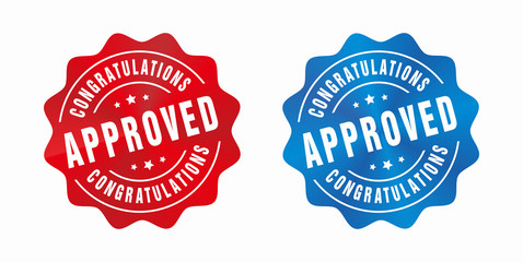 Vector Congratulations Approved Badge