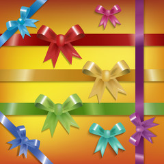 set of colorful ribbons
