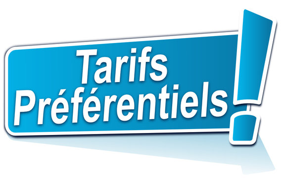 tarifs pr&eacute;f&eacute;rentiels sur &eacute;tiquette bleue