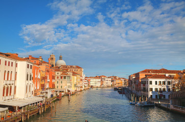 Fototapeta na wymiar Overview of Grand Canal in Venice, Italy