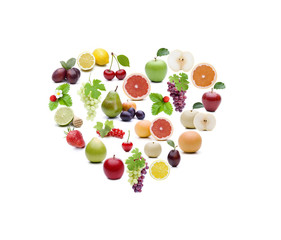 Früchte in Herzform