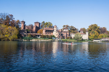 Fototapeta na wymiar The Castle along the Po River, Turin
