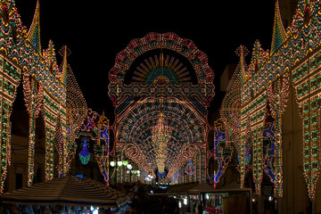 Lights during festival (Salento)