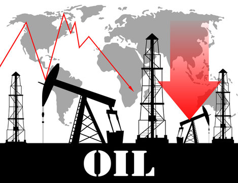 Oil price  graph illustration