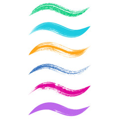 Vector colorful brush strokes