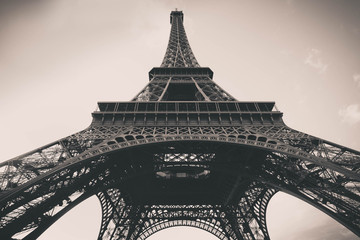 Eiffel Tower with vintage filter effect