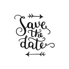 Save the date, hand drawn lettering