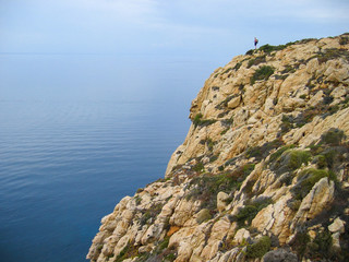 Fototapeta na wymiar Corsican cliff outside Calvi