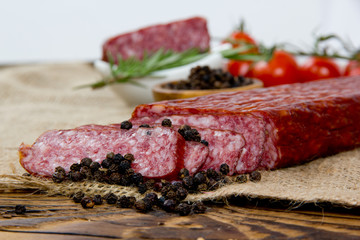 Salami with herbs