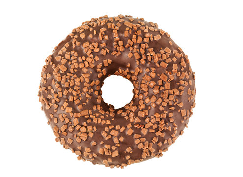isolated chocolate donut