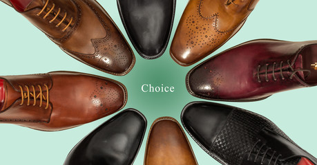 Group of men's shoes
