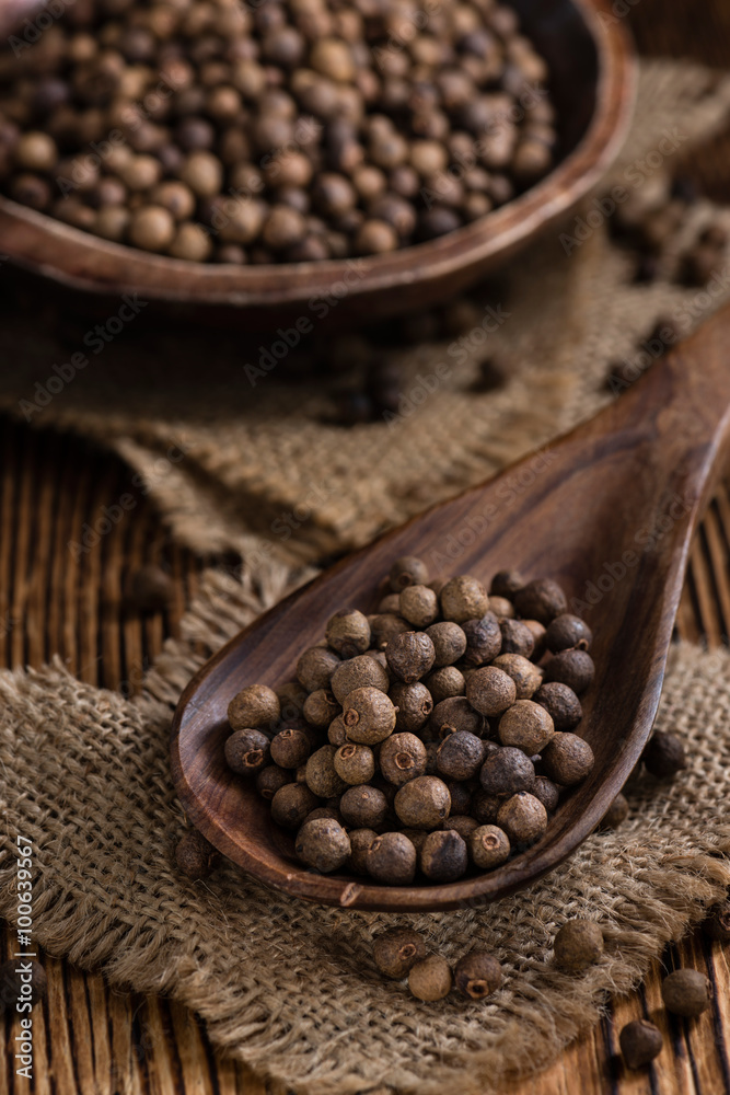 Wall mural heap of allspice (selective focus)