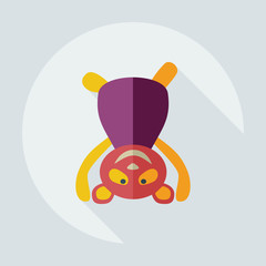 Flat modern design with shadow icons panda athlete