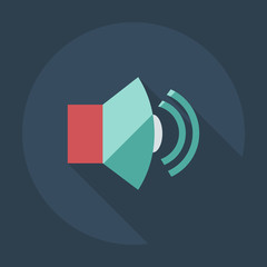 Flat modern design with shadow icons sound