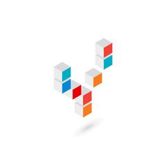3d cube letter Y logo icon design template elements