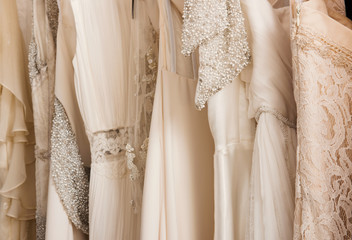 Wedding dresses in detail