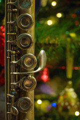 Old flute near a New Year tree © Demian