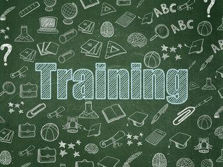 Learning concept: Training on School Board background