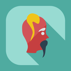 Flat modern design with shadow icons Kozak