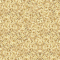 Gold background with glitter effect, made of multicolor squares.