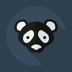 Flat modern design with shadow icons pandas