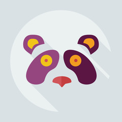 Fototapeta premium Flat modern design with shadow icons pandas