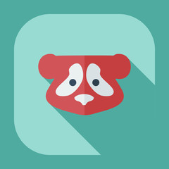 Flat modern design with shadow icons pandas