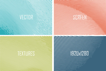 digital set of abstract vector screen textures
