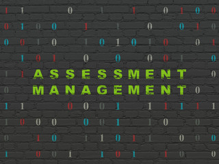 Finance concept: Assessment Management on wall background
