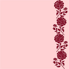 Delicate pattern with peony flowers background for greeting card or invitation design.