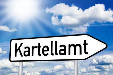 Obraz premium Schild mit Wegweiser Kartellamt