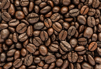 background of brown coffee beans