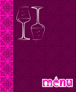 Wine Menu Card Design Template