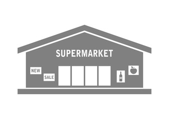 Supermarket icon on white background