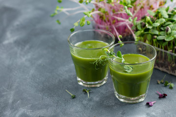 Fresh green juice for detox