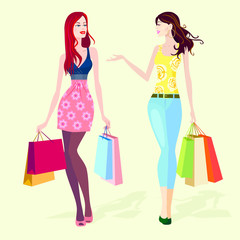 women from shopping