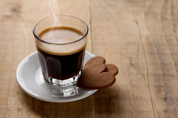 Cup of coffee and cookies