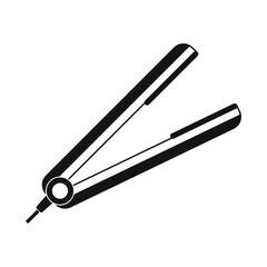 Hair straightener black simple icon