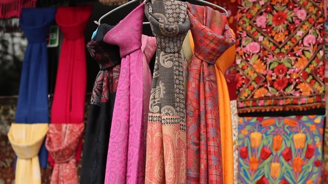 Colored pashmina (close up)